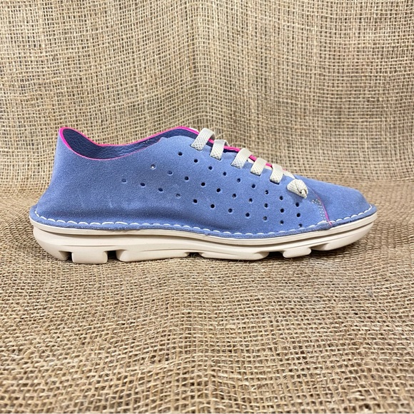 On Foot Running Walking Shoe Slip On Jean Blue Suede Size 7.5 Eu 38 - Picture 3 of 9